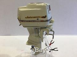 Vintage 1959 Johnson 50hp Super Sea Horse Toy Outboard Motor withBox & Stand