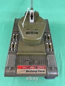 Vintage 1960 REMCO U. S. Army Bulldog Tank in Original Box WORKS GREAT