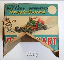 Vintage 1960's Marx Race-A-Kart Remote Control Toy Working Original Box Japan B+