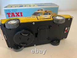Vintage 1960's YONEZAWA TAXI CAB Battery Operated Toy with Original Box