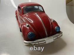 Vintage 1960s Bandai King Size Volkswagen Beetle 15 Battery Operated Bump N Go