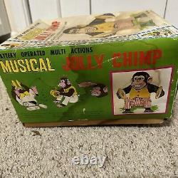 Vintage 1960s Daishin Musical Jolly Chimp Battery Opperated Toy Monkey Untested
