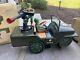 Vintage 1960s Desert Patrol Jeep Battery Operated Tin Toy Japan Box