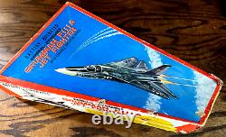 Vintage 1960s GRUMMAN Tin Litho F111A JET FIGHTER Airplane Toy in Original Box