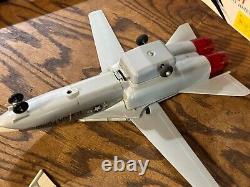 Vintage 1960s GRUMMAN Tin Litho F111A JET FIGHTER Airplane Toy in Original Box