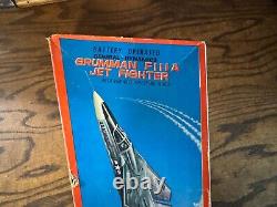 Vintage 1960s GRUMMAN Tin Litho F111A JET FIGHTER Airplane Toy in Original Box