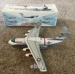 Vintage 1960s Lockheed C-5A Galaxy Battery Operated, Made In Japan with Box, Works