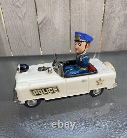 Vintage 1960s TN Nomura Mystery Police Tin Battery Operated Toy