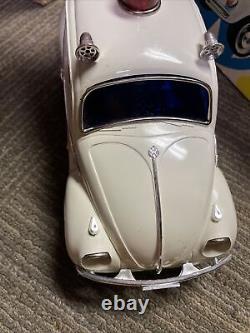 Vintage 1960s Tin Vw Beetle Volkswagen Battery Operated Toy Car
