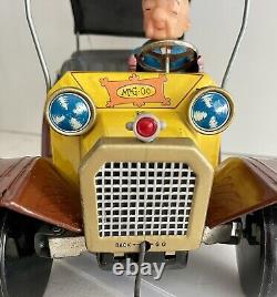 Vintage 1961 Hubley Mr. Magoo Battery Operated Tin Litho Car WORKS