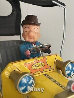 Vintage 1961 Hubley Mr. Magoo Battery Operated Tin Litho Car WORKS