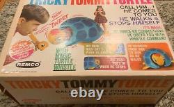 Vintage 1968 Remco Tricky Tommy Turtle Toy with Whistle Original Packing & Box