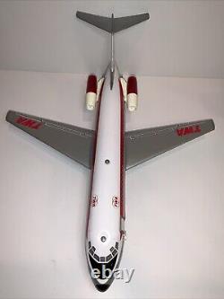 Vintage 1970's TN BATTERY OPERATED PLANE DOUGLAS DC-9 TWA Working WithBox Japan