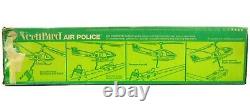 Vintage 1973 Mattel VertiBird Air Police Pursuit Flying Helicopter withBox Works