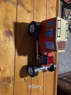 Vintage ALPS Sears Battery Operated Old Timer Tin Taxi with Box STILL WORKS