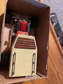 Vintage ALPS Sears Battery Operated Old Timer Tin Taxi with Box STILL WORKS
