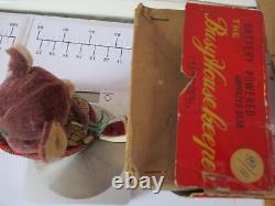 Vintage Alps Cragstan battery operated toy Busy Housekeeper Bear with box Japan