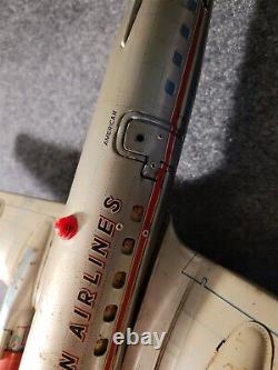 Vintage American Airlines N4070A Yonezawa Tin Lithograph Battery Operated B9