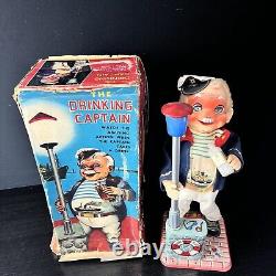 Vintage Amico Drinking Captain Toy With Box Untested