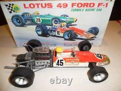 Vintage Asahi Jr Toy Product Lotus 49 Ford F-1 Battery Op Formula Racing Car #1