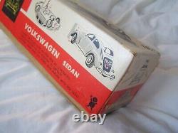 Vintage Bandai Baby Japan battery operated VW Sedan car Bump & Go Working