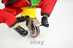 Vintage Bandai Cycling Daddy Battery Operate Tin & Rubber Toy Japan Working