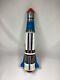 Vintage Battery Op Apollo X Moon Challenger Rocket Ship Space Toy Nomura Japan