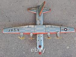 Vintage Battery Operated B/O Airplane Plane tin toy Modern Toys Japan