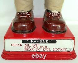Vintage Battery-Operated HY QUE MONKEY Tin Litho, c1960s TN Company Japan Works