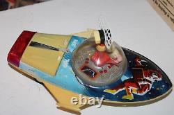 Vintage Battery Operated Me 769 Universe Reconnaisance Boat Space Vehicle In Box