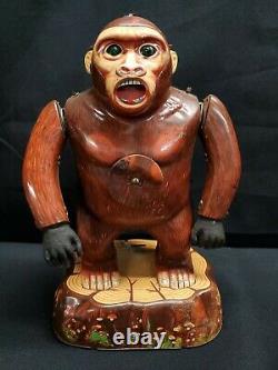Vintage Battery Operated Mechanical King Kong Tin Toy Produced by Modern Toys