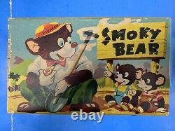 Vintage Battery Operated Smoky Bear Marusan Toys Made In Japan St