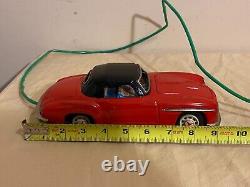 Vintage Battery Operated Tin Toy Mercedes Car Japan ar-23