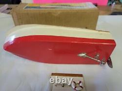 Vintage Battery Operated Wood Toy Boat Toy Time Made In Japan withbox
