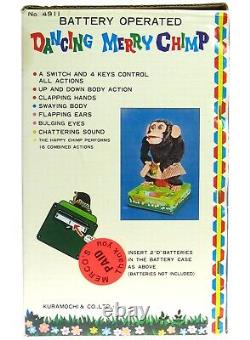 Vintage CK Japan Dancing Merry Female Jolly Chimp Monkey Battery Op withBox Works