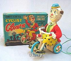Vintage Clown Cyclist - Battery Operated Remote Control - With Box - Japan