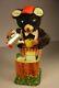 Vintage Coffee Loving Bear Battery Operated Toy 1950's Tin Litho Japan