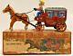Vintage Cragstan Battery Operated Overland Stagecoach Tin Toy With Original Box