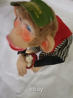 Vintage Cragstan Crap Shooting Monkey / Battery Operated working JAPAN IN BOX