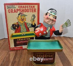 Vintage Cragstan Crapshooter Battery Operated Toy in Original Box Complete Japan