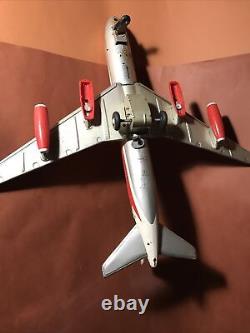 Vintage Cragstan Japan TWA Boeing 707 Battery Operated 18 Tin Toy READ DESC