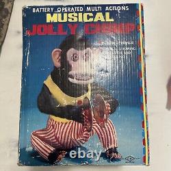 Vintage Daishin MUSICAL JOLLY CHIMP CLAPPING CYMBALS Battery Op. Tin Litho Toy