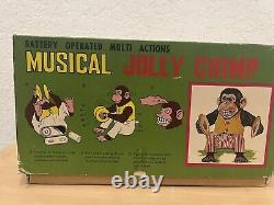 Vintage Daishin Musical Jolly Chimp Clapping Cymbal Monkey WithBox Tested & Works