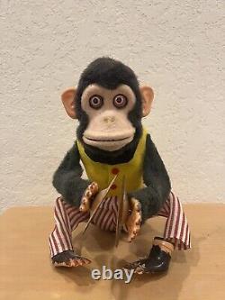 Vintage Daishin Musical Jolly Chimp Clapping Cymbal Monkey WithBox Tested & Works