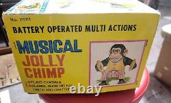 Vintage Daishin Musical Jolly Chimp Clapping Cymbal Monkey withBox MINT