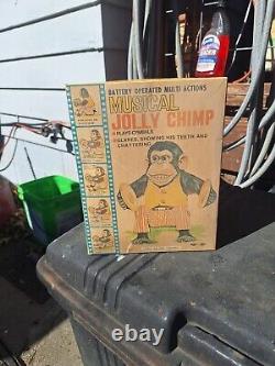 Vintage Daishin Musical Jolly Chimp Clapping Cymbal Monkey withBox MINT! Works