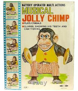 Vintage Daishin Musical Jolly Chimp Toy Story Creepy Clapping Monkey withBox Works
