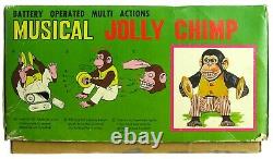 Vintage Daishin Musical Jolly Chimp Toy Story Monkey withInsert Hangtag Box Works