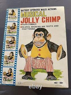 Vintage Daishin Musical Jolly Chimp- Works Well- Nice Box