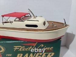 Vintage Fleet Line Battery Speed Boat The Ranger No. 251 In Original Box LikeNew